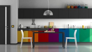 Renkli mutfak mobilyaları