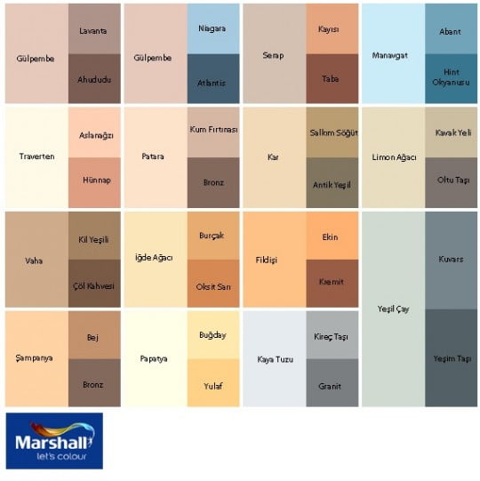 Catalogue de couleurs extérieures Marshall (1)