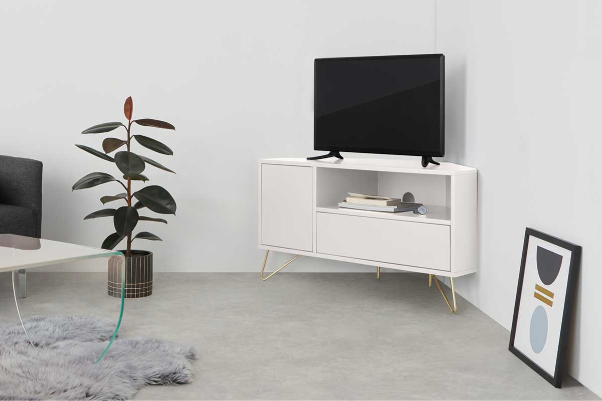 Möbel-TV-Design im Winkel