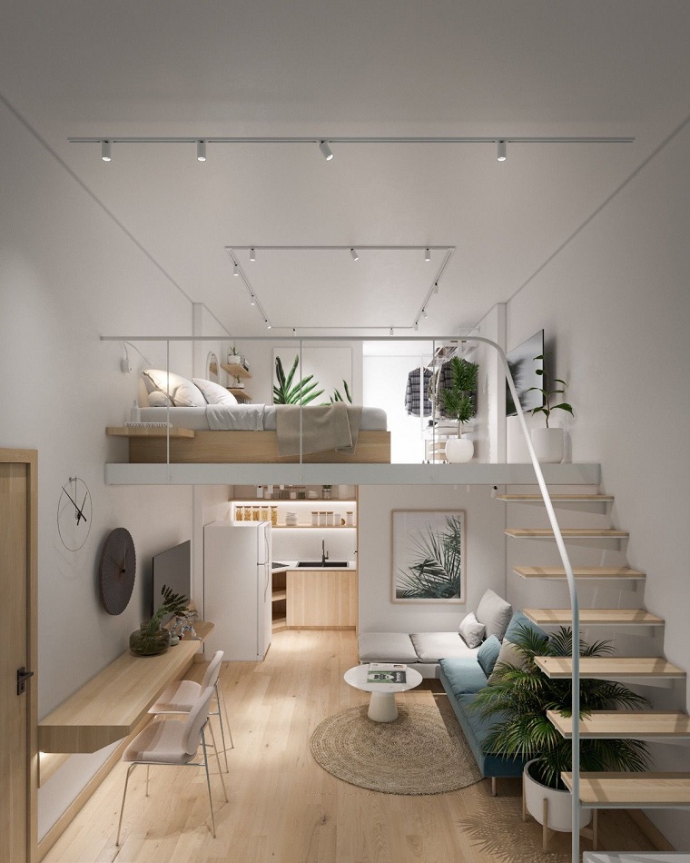 Dekorasyon-loft-küçük-tasarım-İskandinav