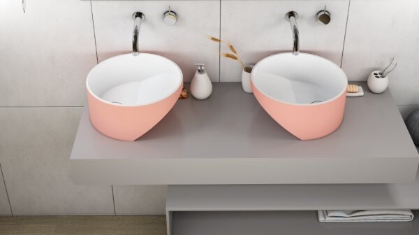 ZenPlus Mink Pink tasarım lavabo