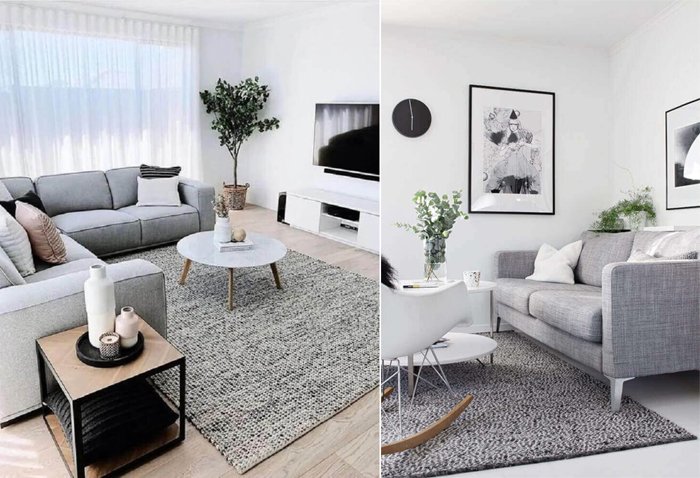 minimalist dekorlu oturma odaları