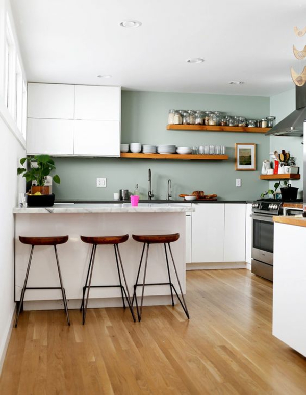 beyaz mutfak ne duvar rengi mutfak kurulum fikirleri yeşil beyaz