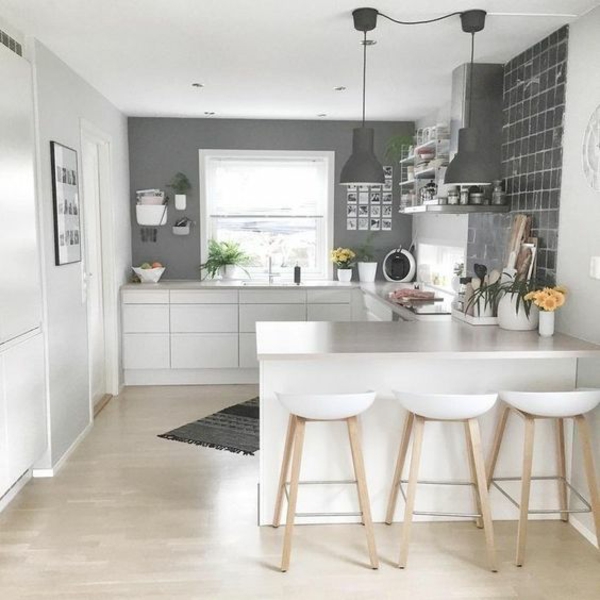 beyaz mutfak hangi duvar rengi iskandinav mutfak küçük mutfak fikirleri kurdu