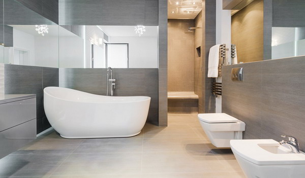 Idéias de design de banheiro com azulejos e azulejos