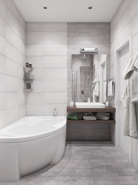 Gemütliches Interieur kleiner Badezimmer Designtrends 2023