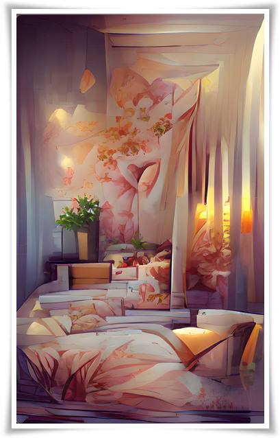 camera da letto fiorita