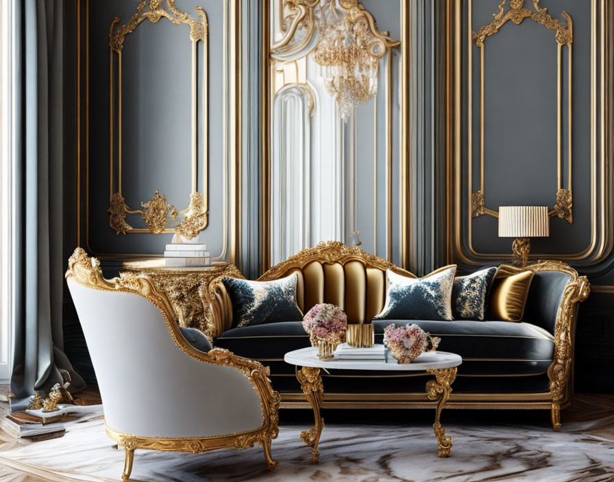Designs elegantes e luxuosos em estilo francês