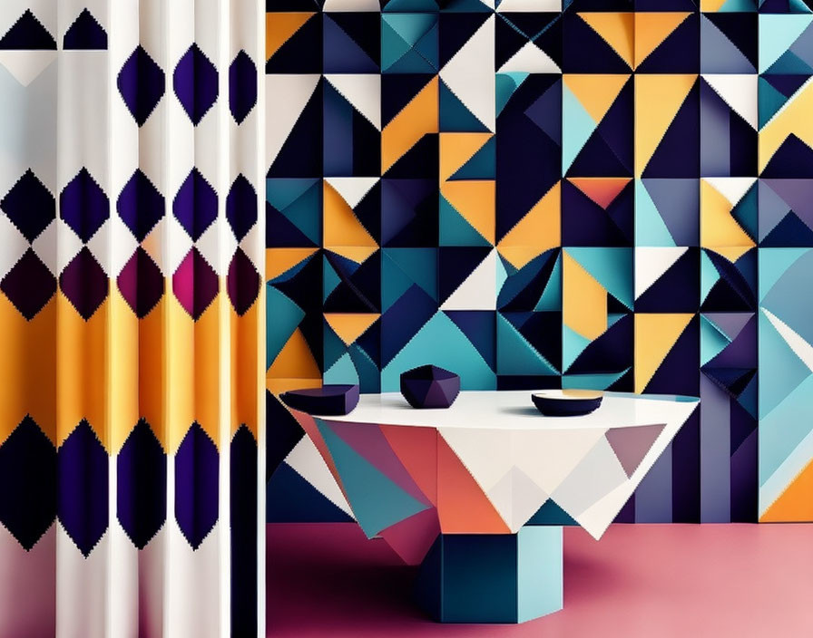 Dekorieren mit geometrischen Mustern: Stilvolle Designs mit Dreiecken, Quadraten und Kreisen