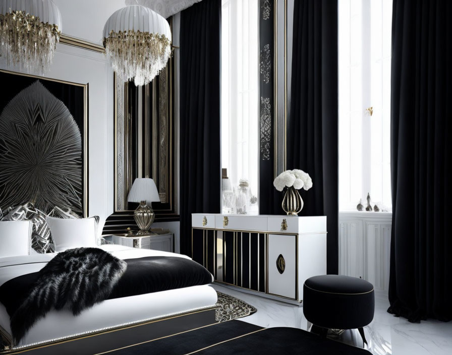 Schwarz-Weiß-Dekoration: Klassische und stilvolle Designs