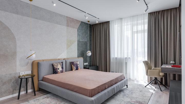 gri-renkli-yatak odası-dekorasyonu