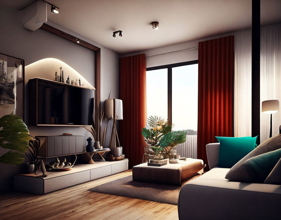 2024 einfaches Wohnzimmer