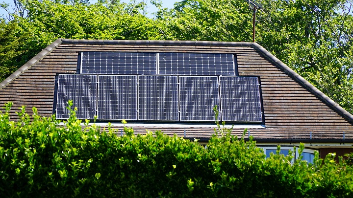 Solarpanel-Haus
