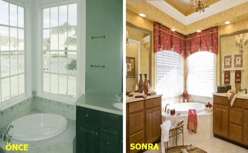 banyo dekorasyonu Önce sonra 2 Banyo Dizaynları (Önce   Sonra)