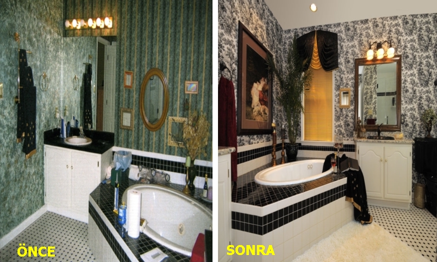 banyo dekorasyonu Önce sonra 3 Banyo Dizaynları (Önce   Sonra)