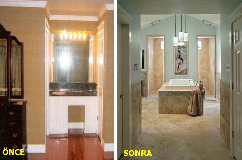 banyo dekorasyonu Önce sonra 5 Banyo Dizaynları (Önce   Sonra)