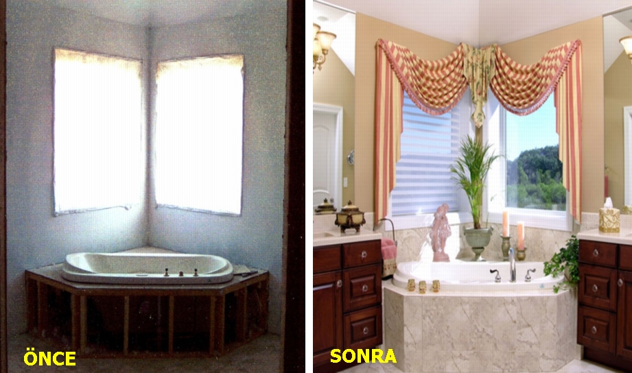 banyo dekorasyonu Önce sonra 6 Banyo Dizaynları (Önce   Sonra)