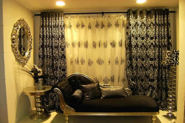 Modelos de cortina de sala de estar de cortina extravagante 2012 moda