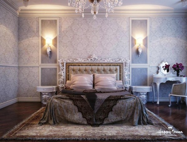 güzel yatak odası dekorasyonları 4 600x455 Şık ve romantik yatak odası tasarımları