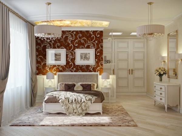 güzel yatak odası dekorasyonları 5 600x448 Şık ve romantik yatak odası tasarımları