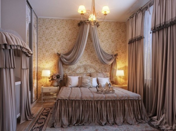 güzel yatak odası dekorasyonları 7 600x449 Şık ve romantik yatak odası tasarımları