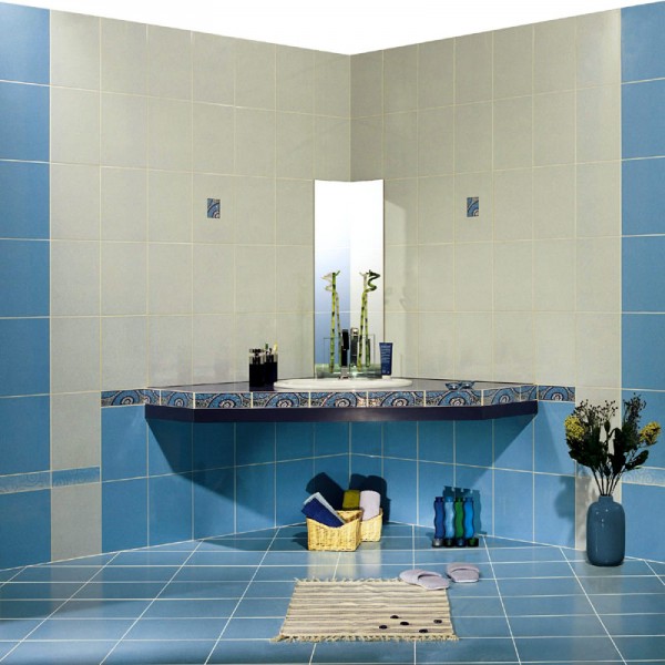 mavi banyo dekorasyonları 10 600x600 Mavi renkli banyo dekorasyonları