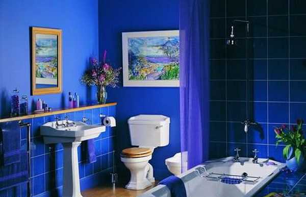 mavi banyo dekorasyonları 11 Mavi renkli banyo dekorasyonları