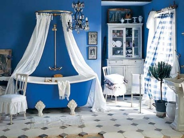 mavi banyo dekorasyonları 12 600x450 Mavi renkli banyo dekorasyonları