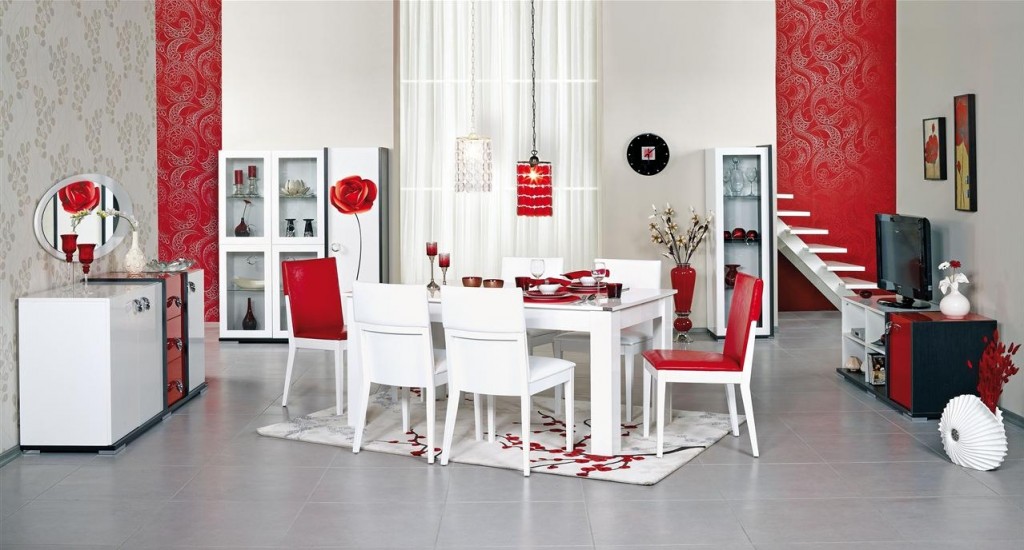 merinos yemek odasi rose 1024x550 MERİNOS Elegance Serisi Yemek Odaları