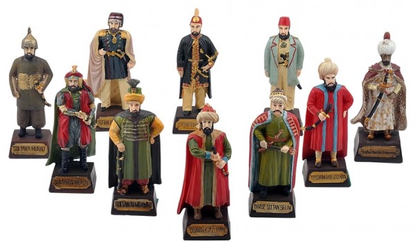 osmanlı padişahları biblo set 600x351 Osmanlı padişahları ve Atatürk biblo setleri