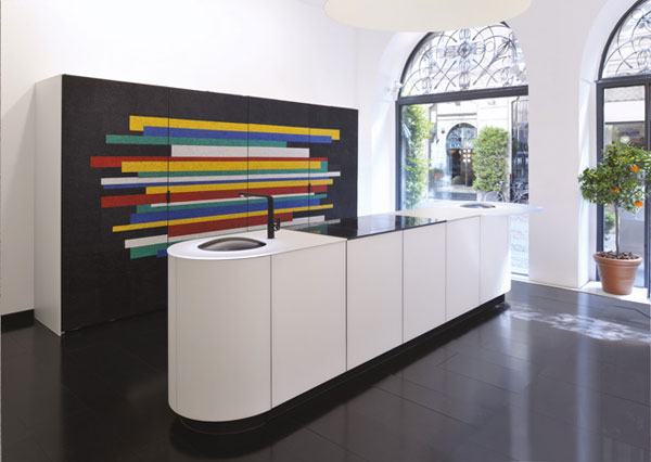 renkli mutfak mozaik Renkli mozaiklerle makyajlanmış mutfak tasarımı
