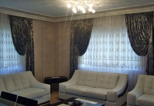 aplicações de cortina de sala de estar 600x414 modelos de cortina de sala de estar 2012 Moda