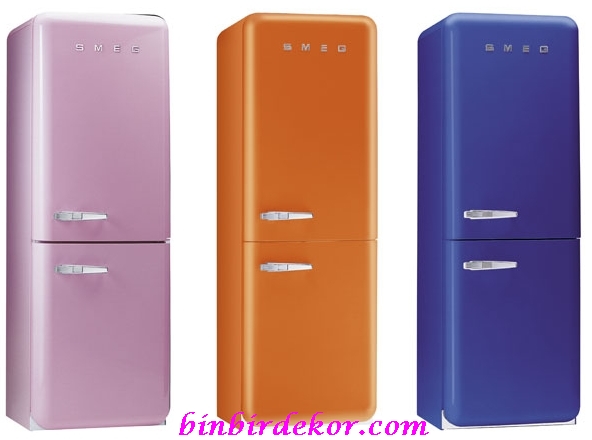 smeg buzdolabı renkli 1 Rengarenk Buzdolabı modelleri